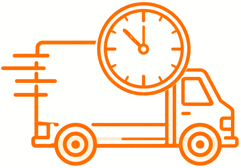 Truck and clock icon